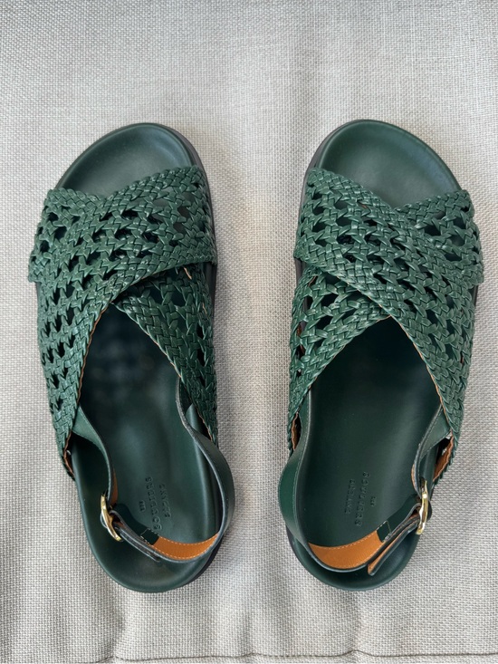 Sezane Shoes - Sézane Tilda Sandal Forest Green 9 NEW